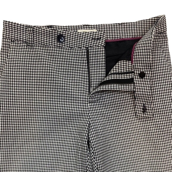 Maeve by Anthropologie Houndstooth Wide-Leg Pants Black & White Size 4 Tall - Picture 11 of 16